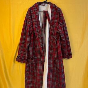 L.L. Bean Red Plaid Jacket with Sherpa Lining